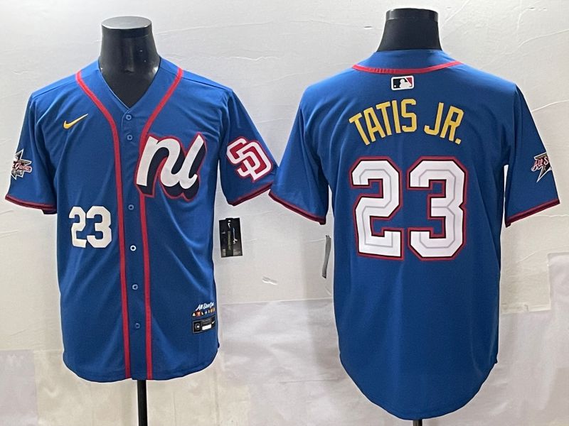 Men 2025 San Diego Padres #23 Tatis jr Blue All star Nike MLB Jersey style 5